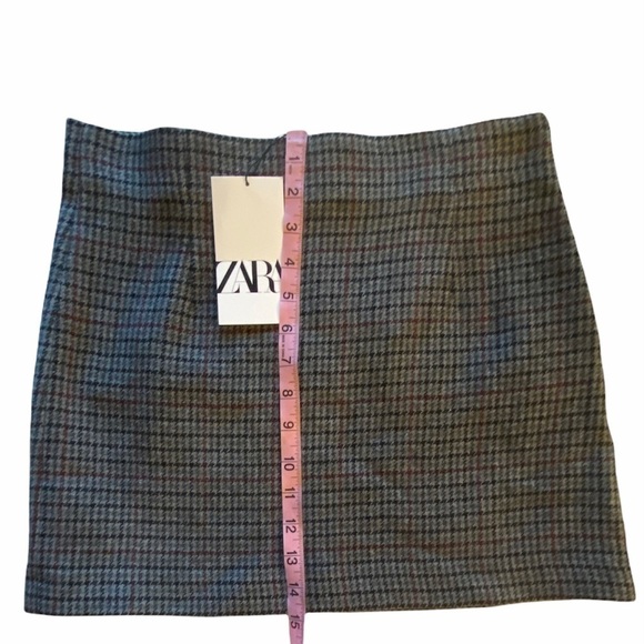 Zara Wool Blend Houndstooth Skirt - Picture 7 of 8